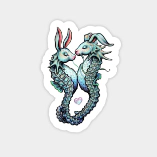 Couple of SeaBunnies in Love Sticker